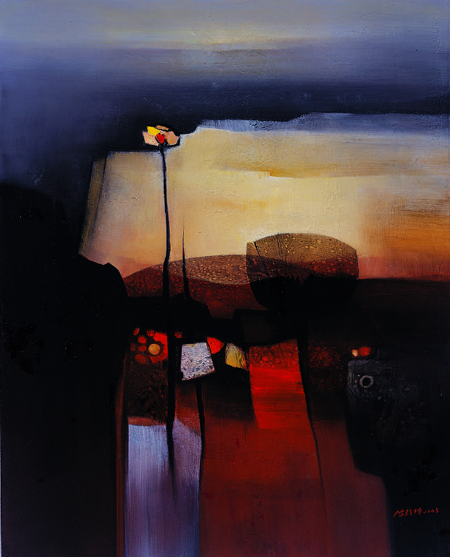 《生之華》，陳顯棟，2008，油彩畫布，162×130cm