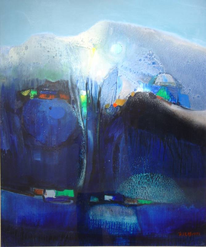 《甦醒》，陳顯棟，1993，油彩畫布，70×59cm