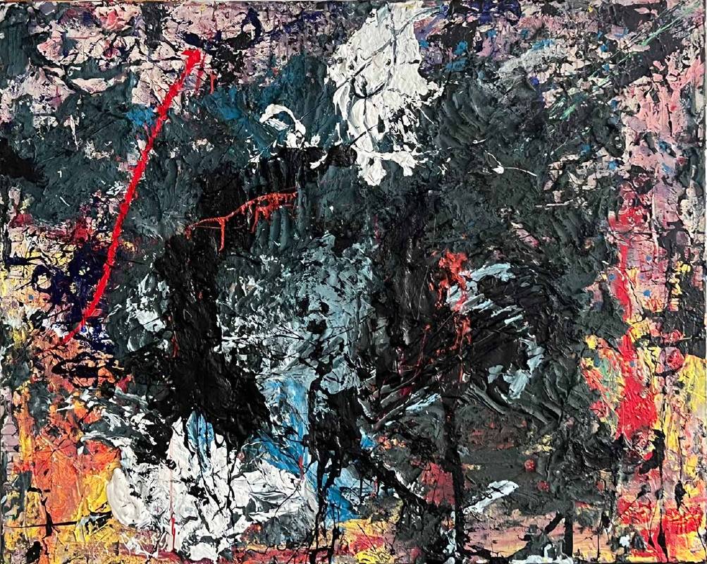 鳥越一輝_無意識的樂園_複合媒材_162×130.3 cm_2025