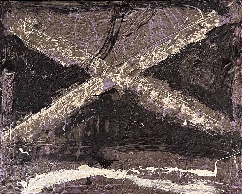 鳥越一輝_被記錄的記憶_複合媒材_91 × 72.7 cm_2025