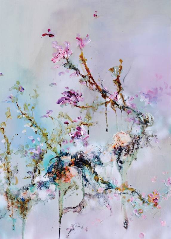 堉泉 Yu Chuan ｜花卉系列 1 Flower series 1, 油畫 Oil on canvas, 100x72.5 cm, 2025