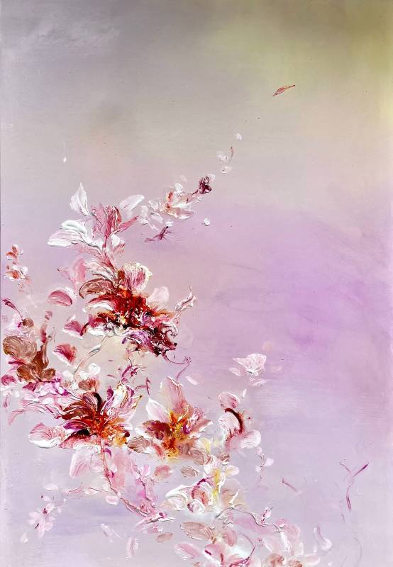 堉泉 Yu Chuan ｜花卉系列 4 Flower series 4, 油畫 Oil on canvas, 116.5x80 cm, 2025