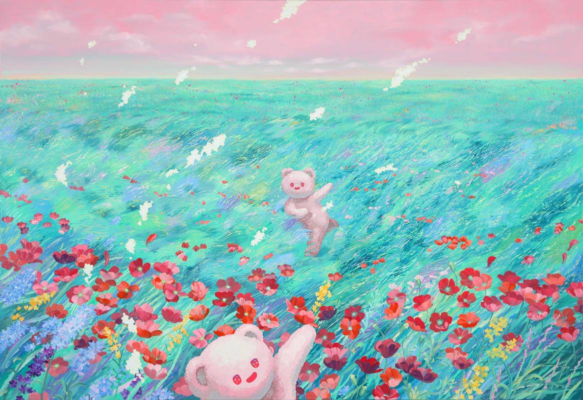 花之子-昼 Children of Flowers - Day 油彩在畫布上 Oil on canvas 89.7 x 130.4 cm 2025
