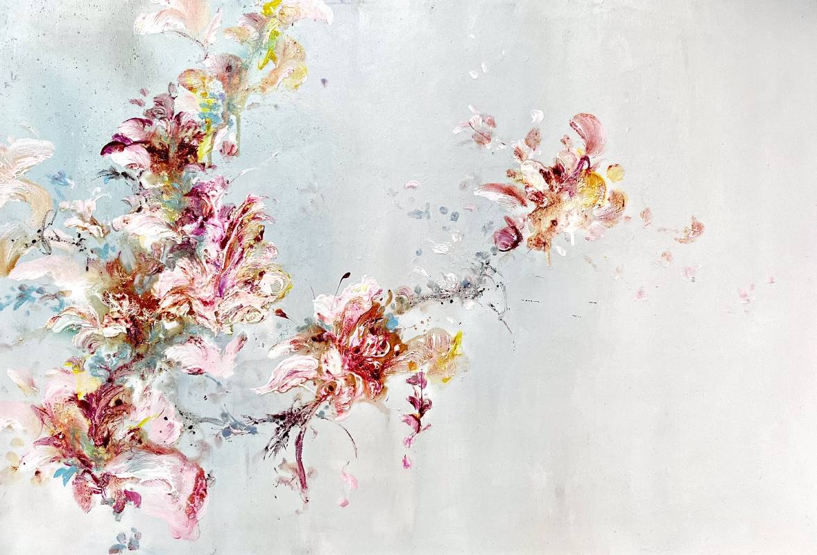 堉泉 Yu Chuan ｜花卉系列 3 Flower series 3, 油畫 Oil on canvas, 130x89 cm, 2025  