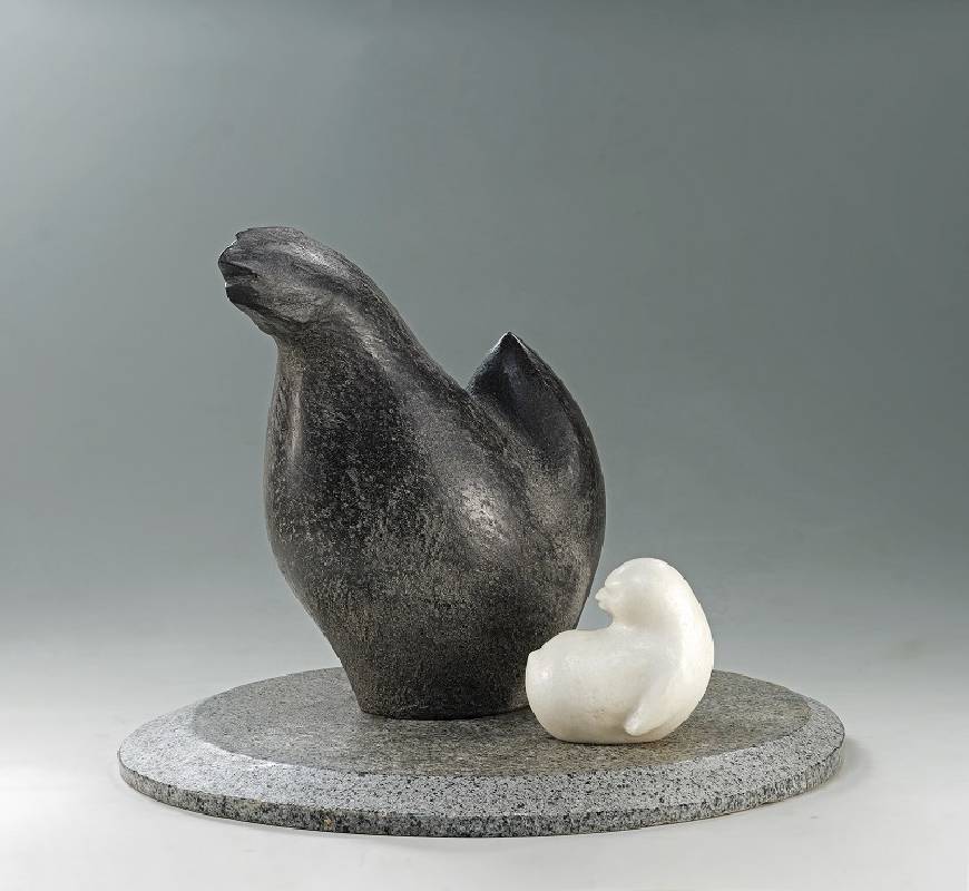 母愛 觀音山石／漢白玉 30.5x17.5x34cm 2025