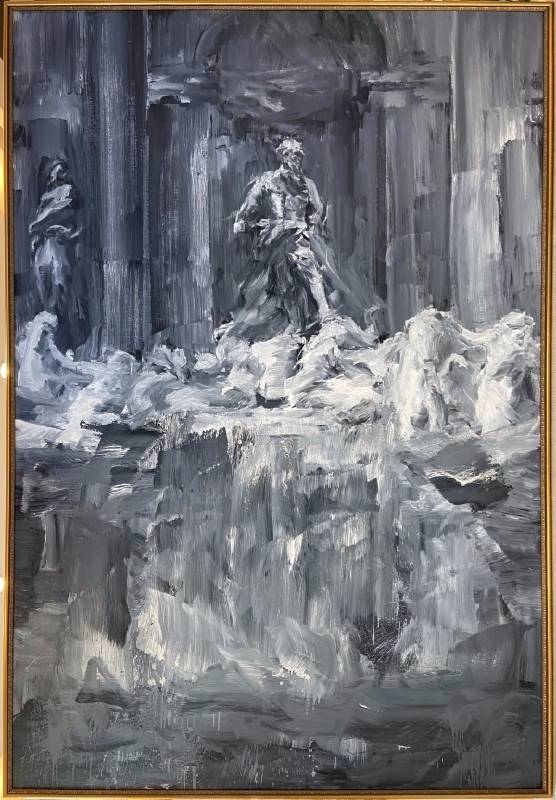 特雷維噴泉│2015│330cmx215cmx12cm│油畫