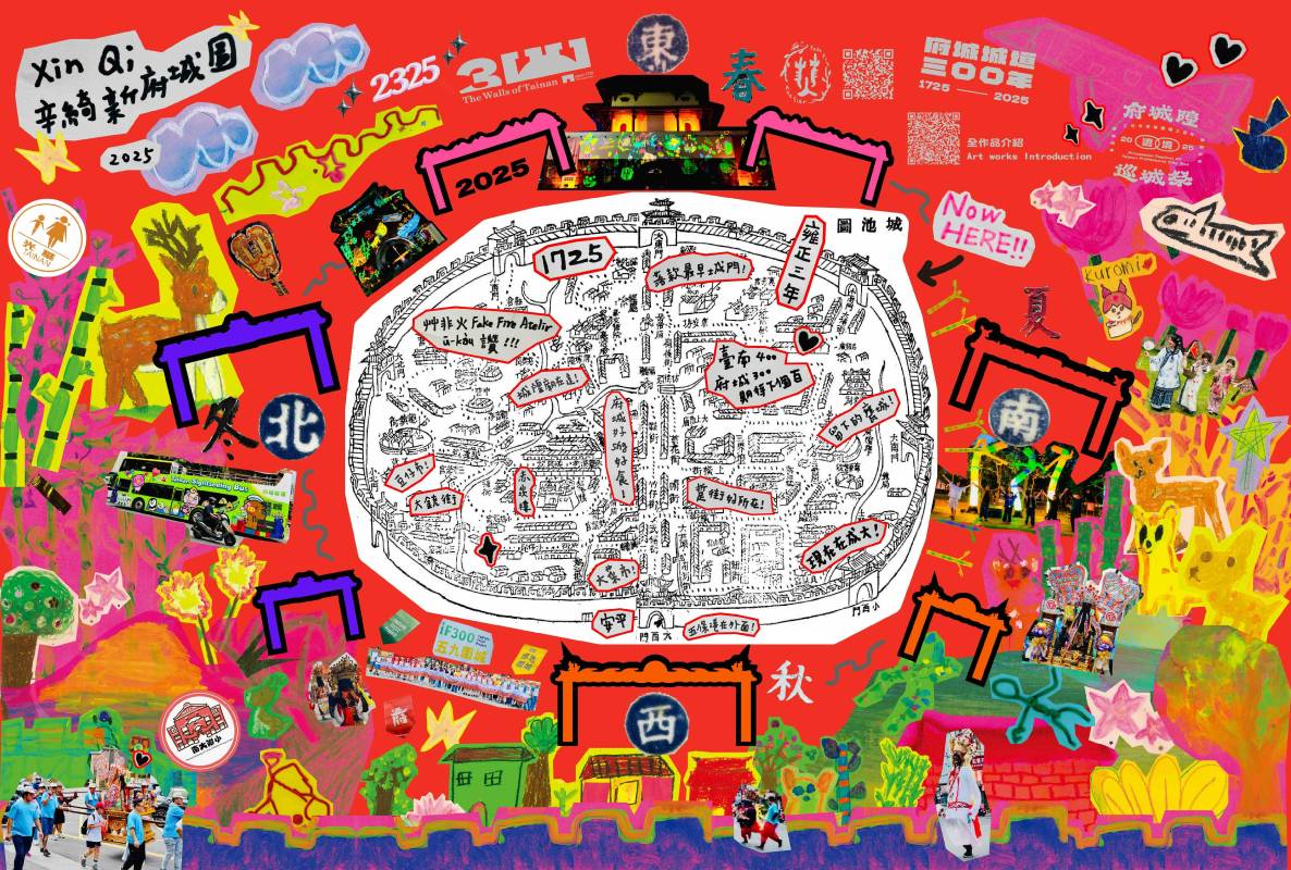 艸非火《城城點點作品地圖-新府城城池圖》