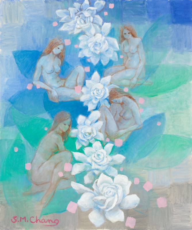 夏日梔子花 / 張淑美 /20F