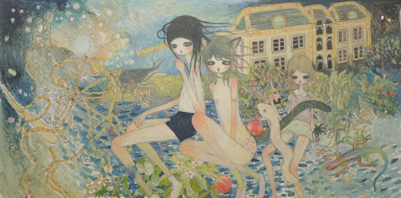 高野綾 Takano Aya, From the Diary of a Man on the Run, 2012, 畫布油彩 oil on canvas, 97 x 194 cm 