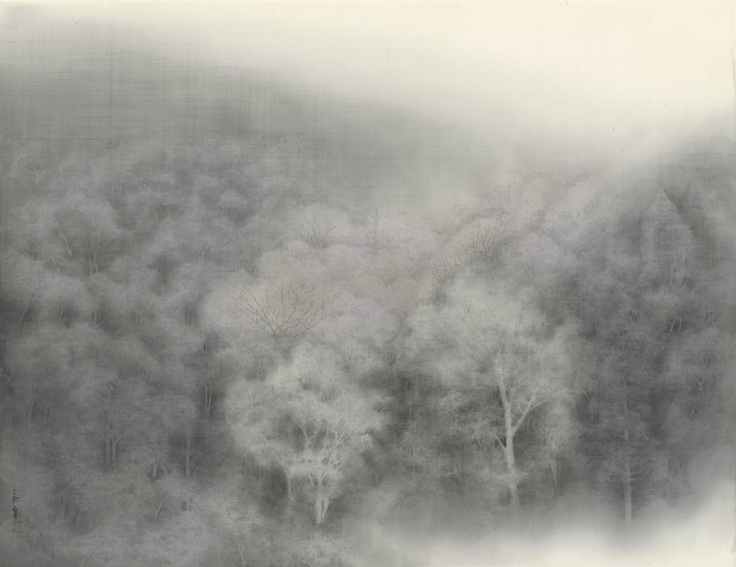 遠音 81.5×105cm 2025 水墨絹本