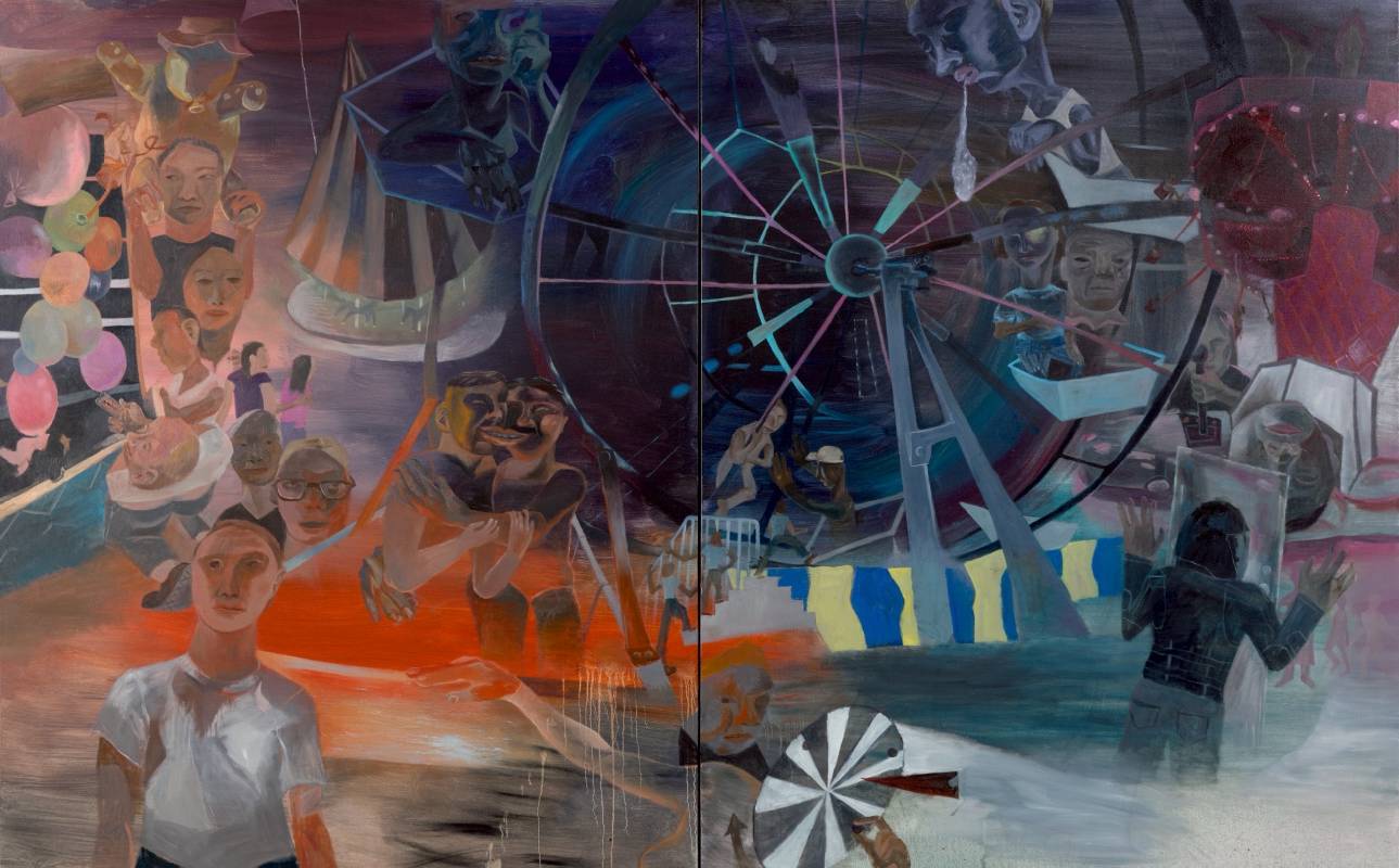 張瑞秋，《狂歡節（雙聯畫）》（Carnival (Diptych)）, 2024