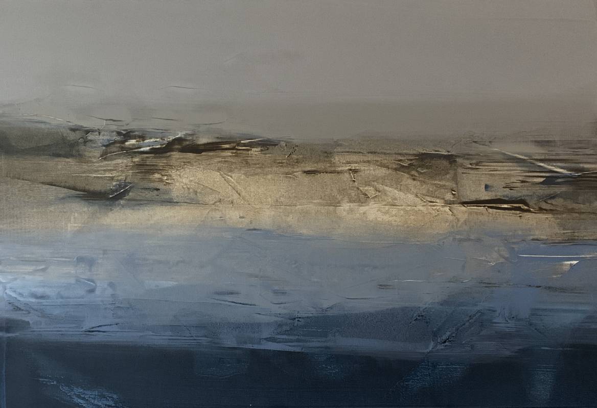 李佳駿|未竟之旅 89×130cm 混合媒材畫布 2025