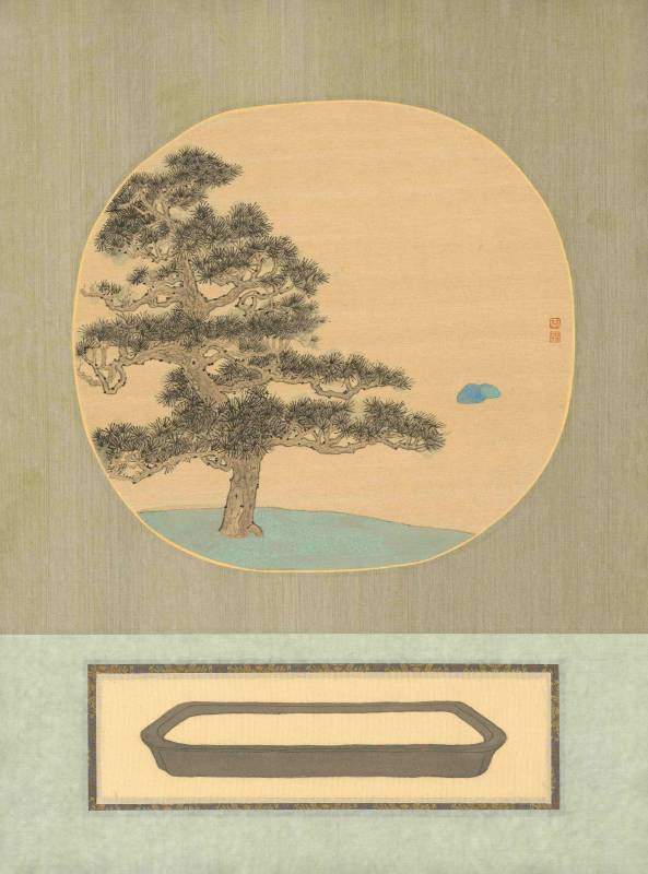 李英皇|植栽帖-移株 52×39cm 水墨絹本 2025