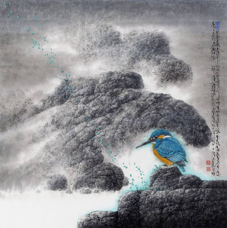 李振明｜望雲 68×68cm 水墨設色紙本 2024