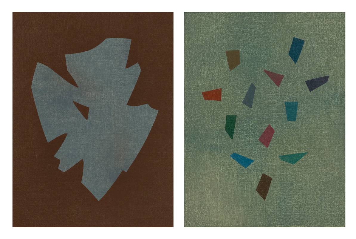 吳東龍｜符號－194、156 80×60cm×2 油彩、畫布板 2025、2022