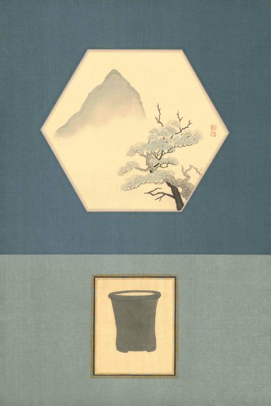 李英皇｜植栽帖－移株 50×34cm 水墨絹本 2025