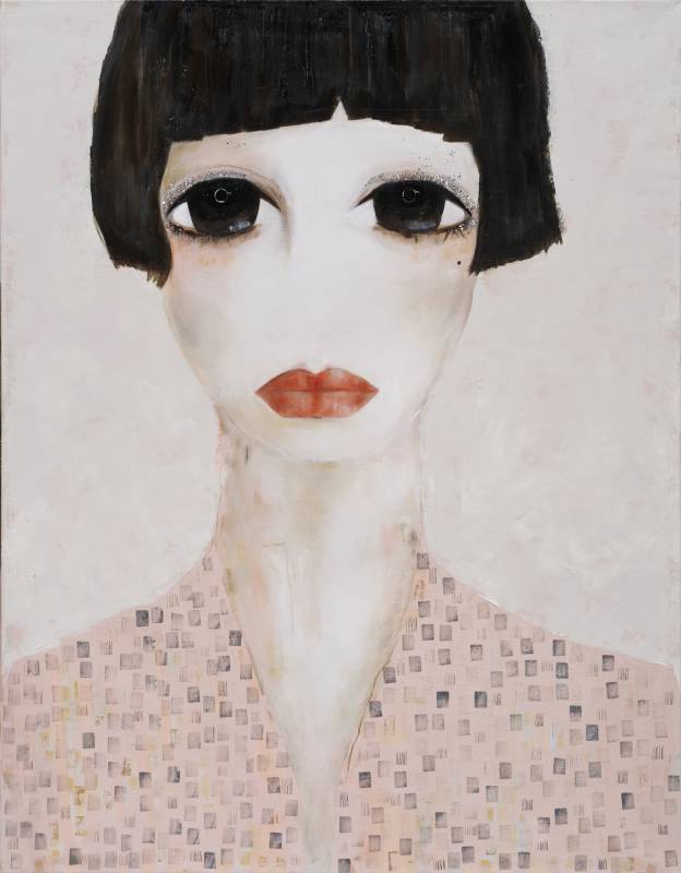 楊林 一人靜01 91x116cm 2025 複合媒材