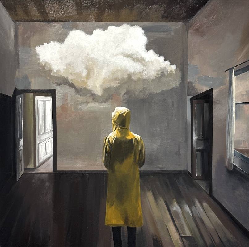 《HOME》, 壓克力、畫布, 80x80cm,2024