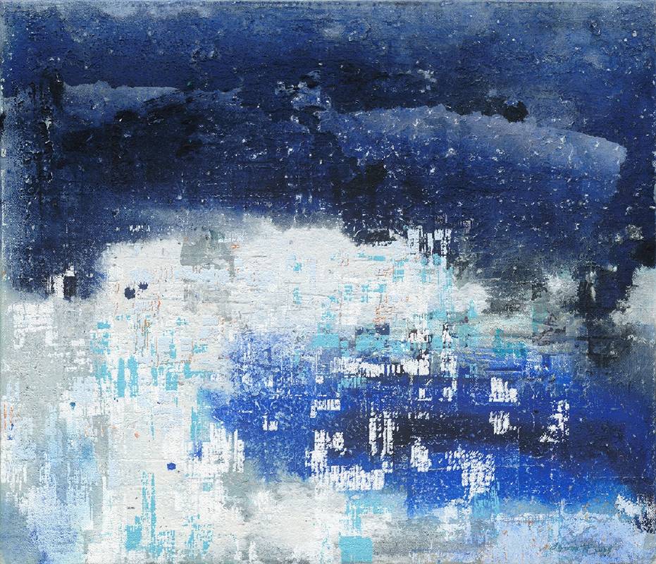 湖景25之2,45cmx53cm,複合媒彩(畫布),2025