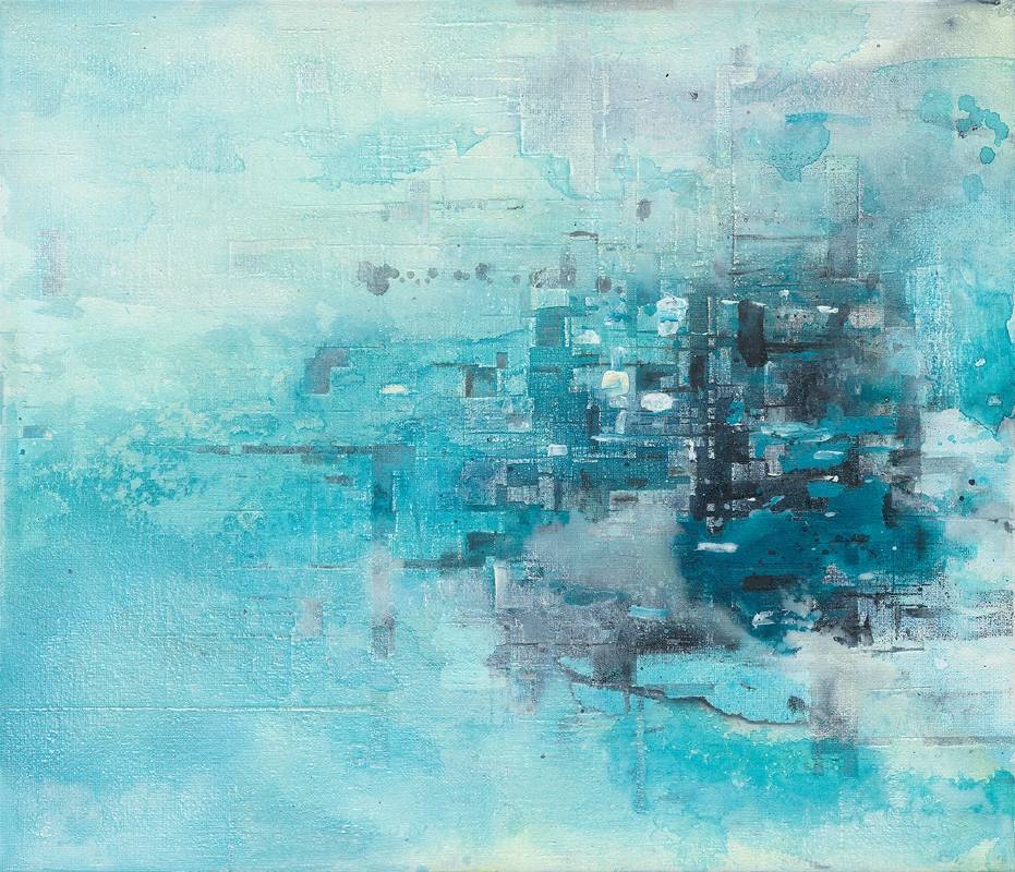 湖景25之5,45cmx53cm,複合媒彩(畫布),2025