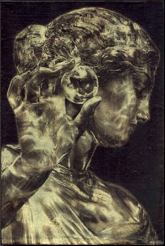 無暇Immaculate|黃至正|墨、顏料墨水、水性顏料、青金箔、韓國壯紙|2025|31x46cm