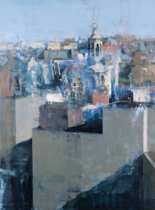 曾新耀 夏日藍色阿姆斯特丹 101.6 * 76.2 cm (40) 油畫/畫板 2025