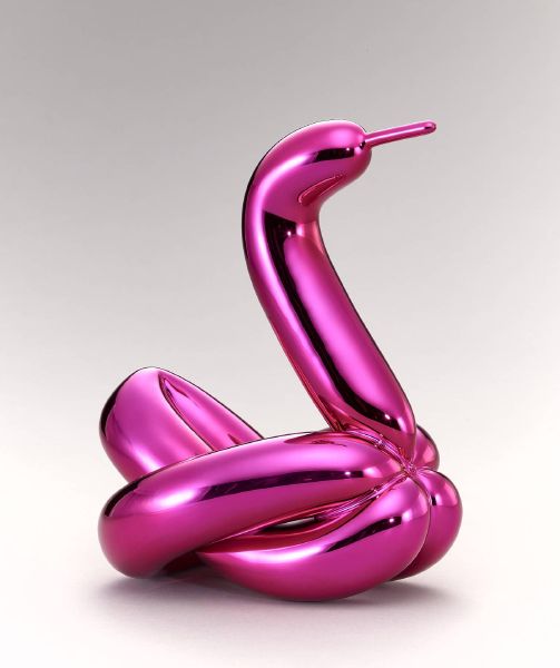 傑夫昆斯-Balloon Swan 氣球天鵝（洋紅）