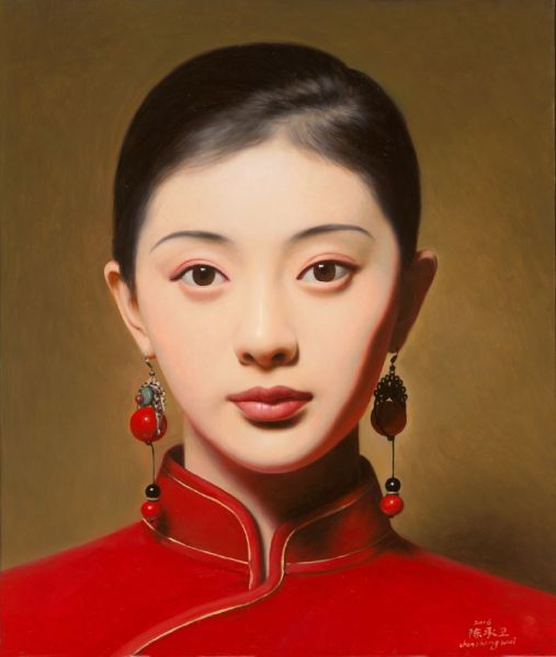 陳承衛-大民國-海棠紅 Series on the Republic of China- Red Begonia