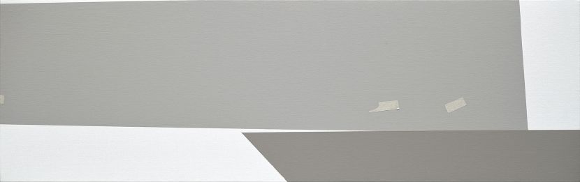 宋曉明-三片膠帶, 兩種灰色 Three Tapes, Two Gray