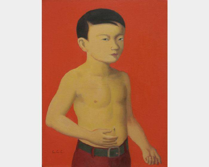 裸上身的小男孩 