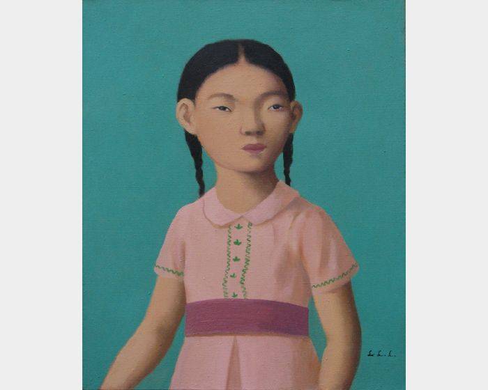 綁辮子的小女孩