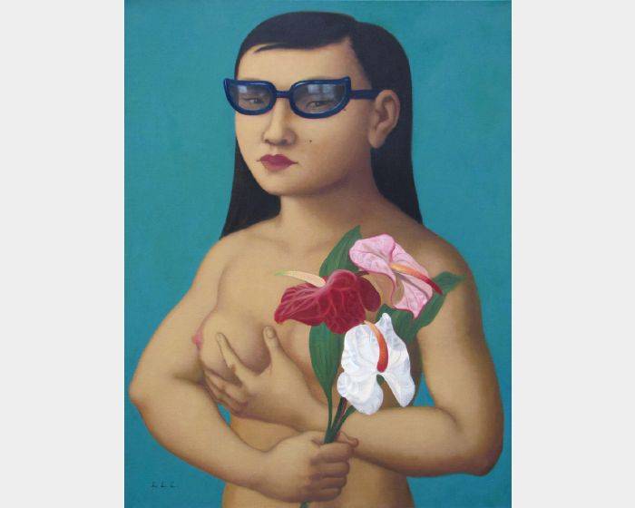 b-07手持火鶴的女孩  