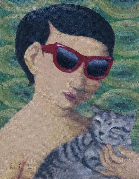林麗玲-c-05 墨鏡與貓 