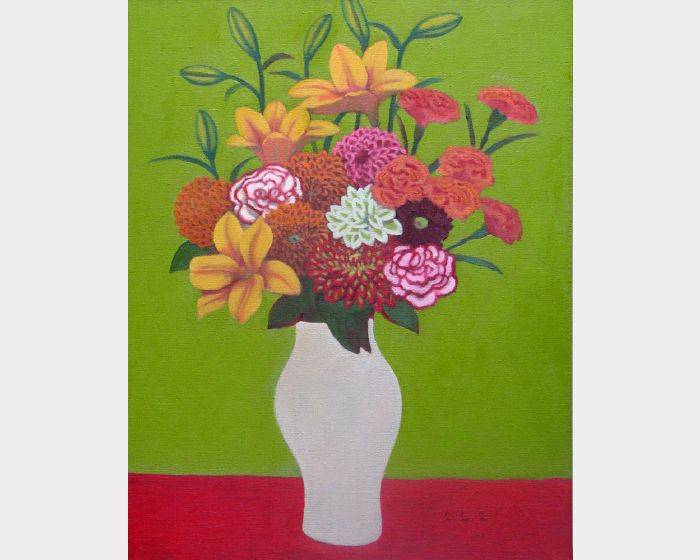 f-04  康乃馨 百合 大理花