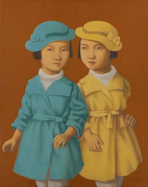林麗玲-戴帽子的雙胞胎姊妹
