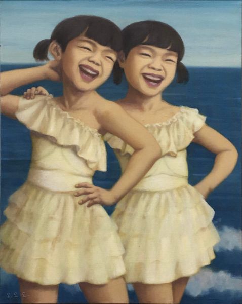 林麗玲-海邊的雙胞胎姐姊妹