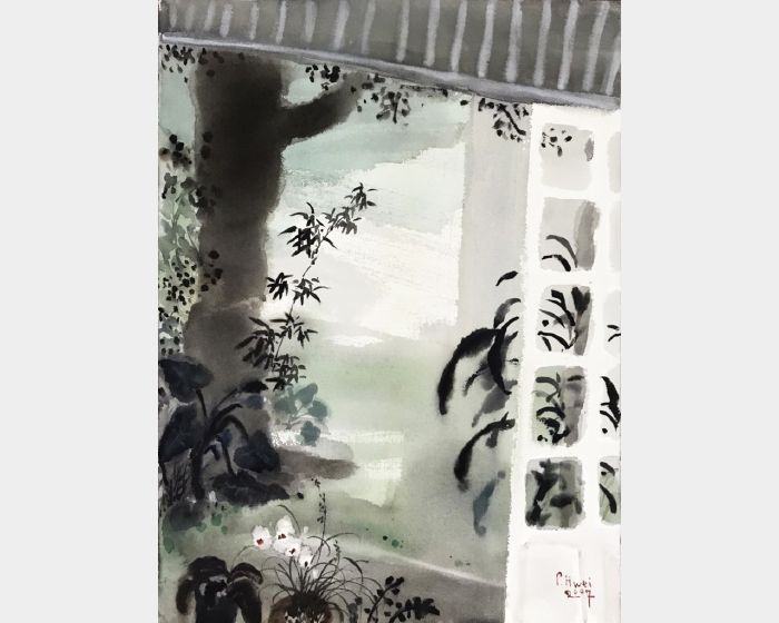 廊前-院落晨曦Front Porch-Morning Light in Courtyard