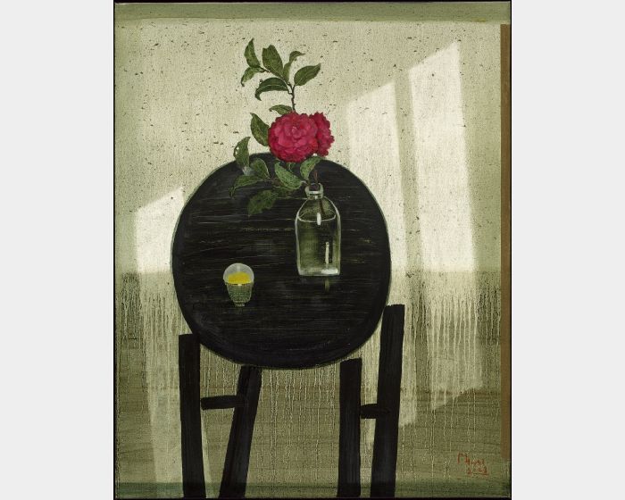 嫻雅-並蒂紅茶花 Leisurely - Twin Red Camellia