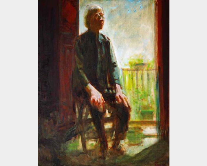 容顏系列─門口的老婦