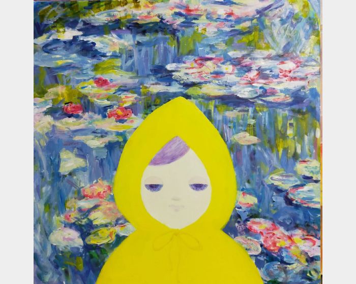 「睡蓮」與黃色外套 「睡蓮」と⻩色い合羽 “Water Lilies” and Yellow Raincoat