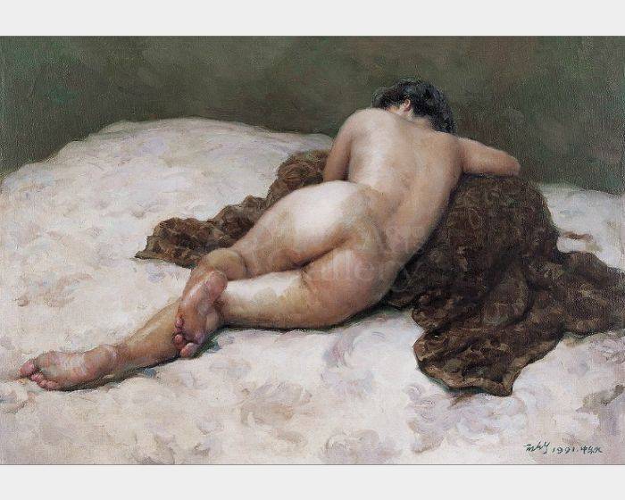 背面卧着的女人體