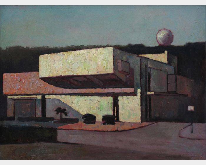 日斜前山.寫邵逸夫堂