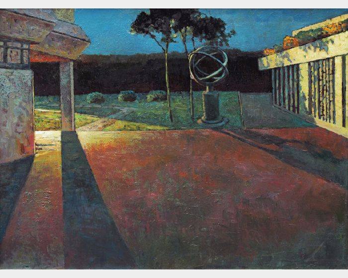 落日浮光漫.聯合書院中庭