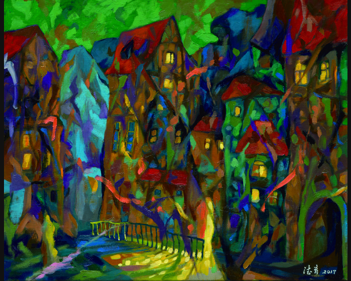 德國羅騰堡之夜 Night at Rothenberg, Germany