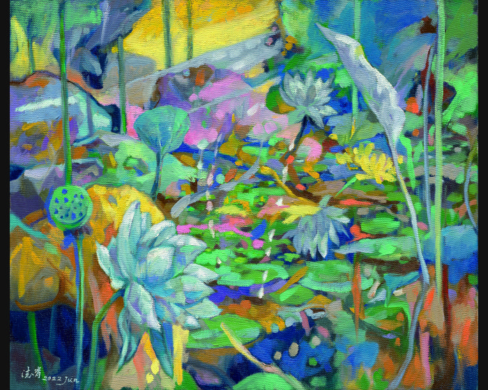 荷塘映影 Lotus Pond Reflections