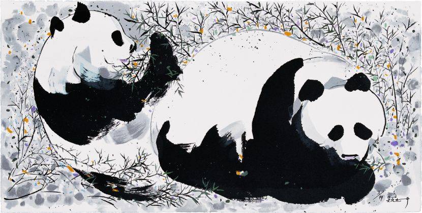 吳冠中-熊猫