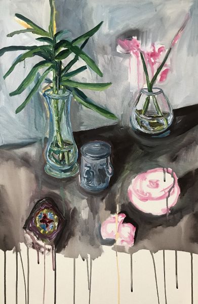 明蓮花-Glass and Flowers 玻璃瓶與花