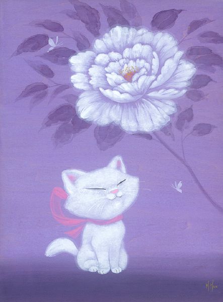 徐鈺樺 -牡丹與小白貓