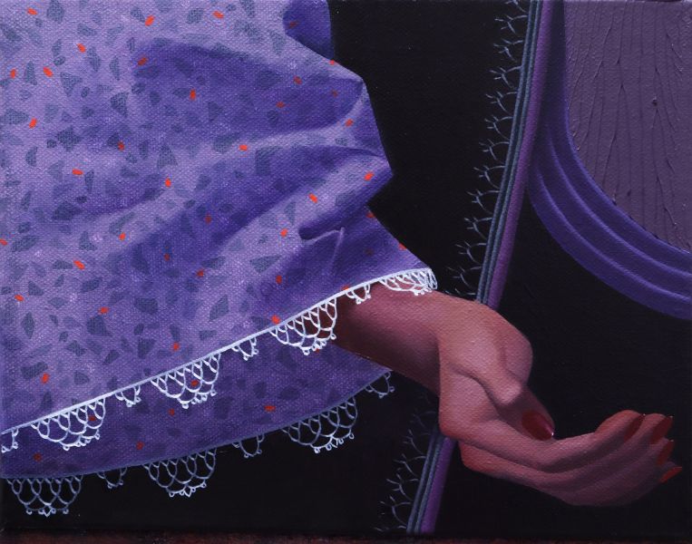 Simona Ruscheva-Sleeve in violet speckle