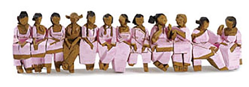 朱銘-十二少女 (人間系列-彩繪木雕)